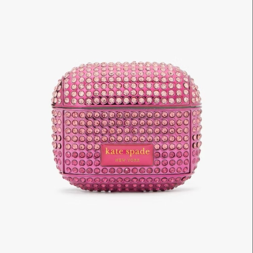 Kate Spade ♠️ Gala Rhinestone Embossed AirPods Case - NIB